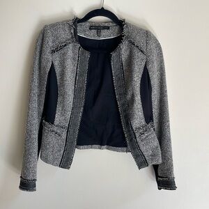 White House Black Market WHBM Women’s Tweed Jacket Blazer Size 00